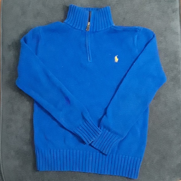 Boys Blue Polo Sweater - Picture 1 of 2